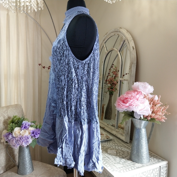 🍒NWT🍒 FREE PEOPLE FLOWY LACE TUNIC - Picture 7 of 7